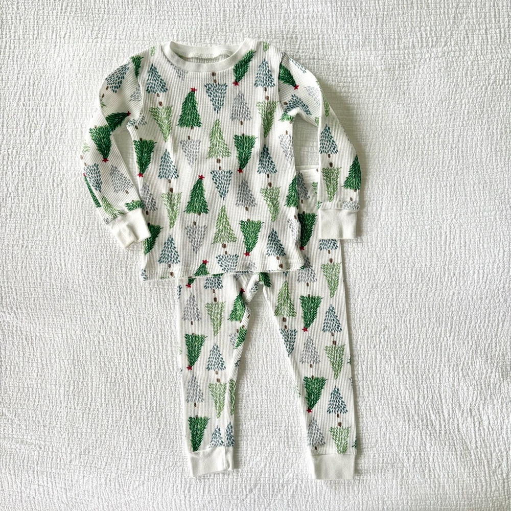 Carter’s Just One You Christmas Tree Holiday Pajama Set - Waffle Knit - Size 2T